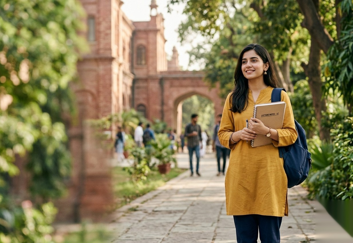 Student on campus